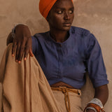 Round Neck Cut Out Blouse