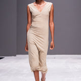 Fitted Plunge Sleeveless Midi