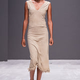 Fitted Plunge Sleeveless Midi