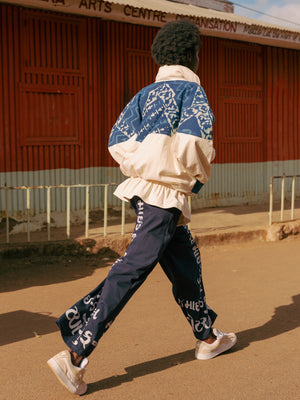 BLOCKPRINT OVERSIZED RAGLAN JACKET