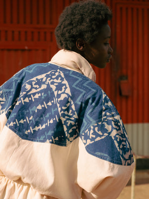 BLOCKPRINT OVERSIZED RAGLAN JACKET