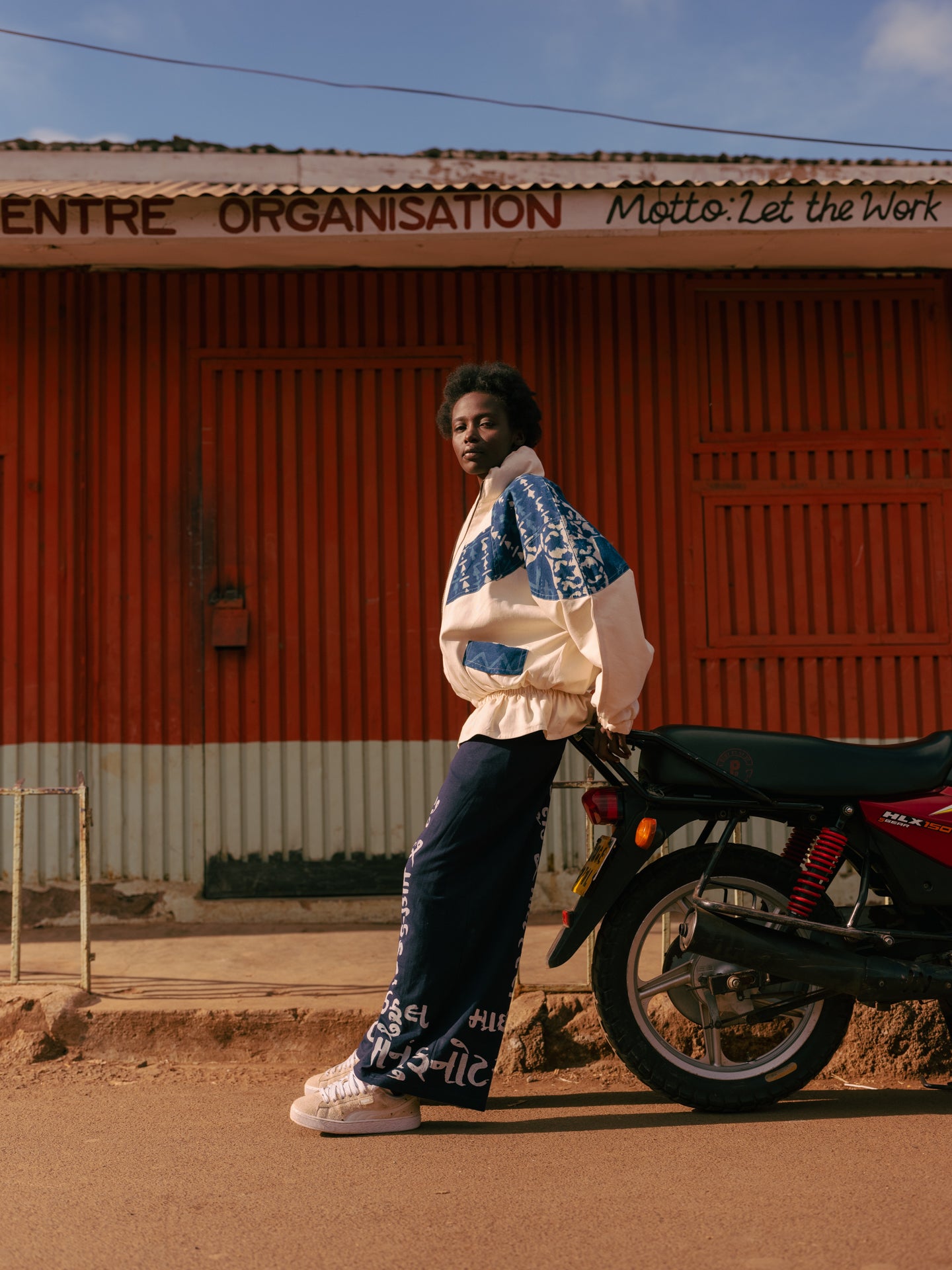 BLOCKPRINT OVERSIZED RAGLAN JACKET