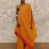 Sari Drape Asymmetric Dress